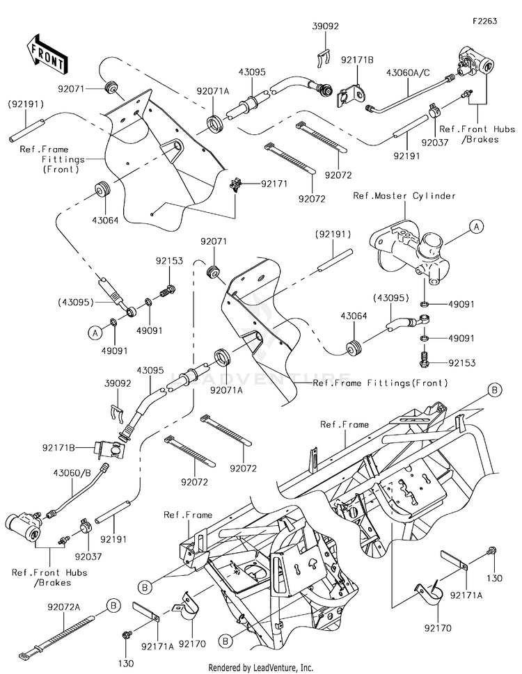 Front Brake Piping Schematic