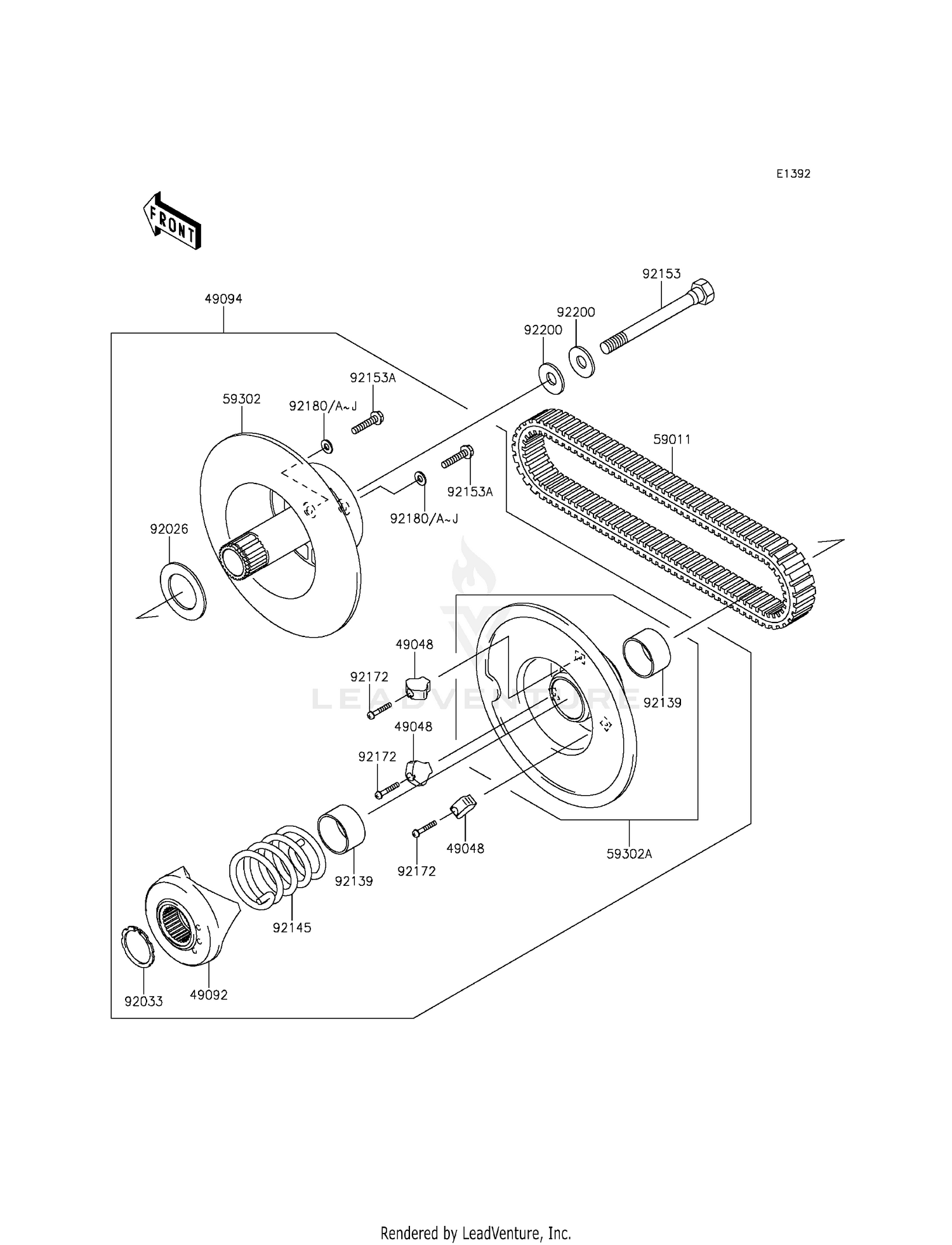 DRIVEN CONVERTER/DRIVE BELT