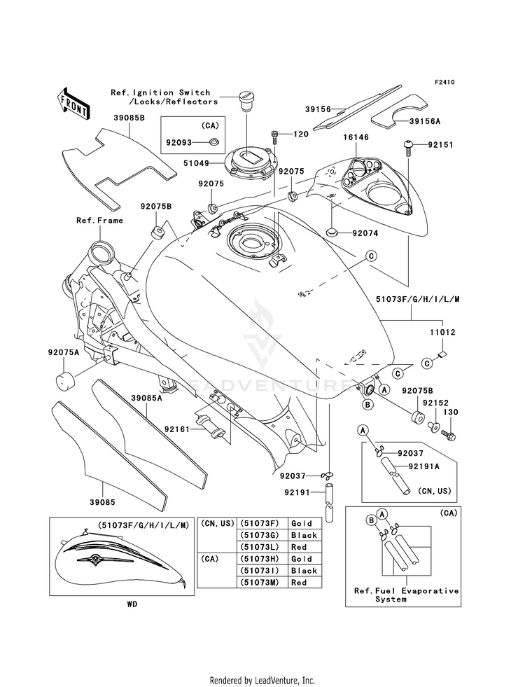 Fuel Tank (Vn1500-P1) Schematic