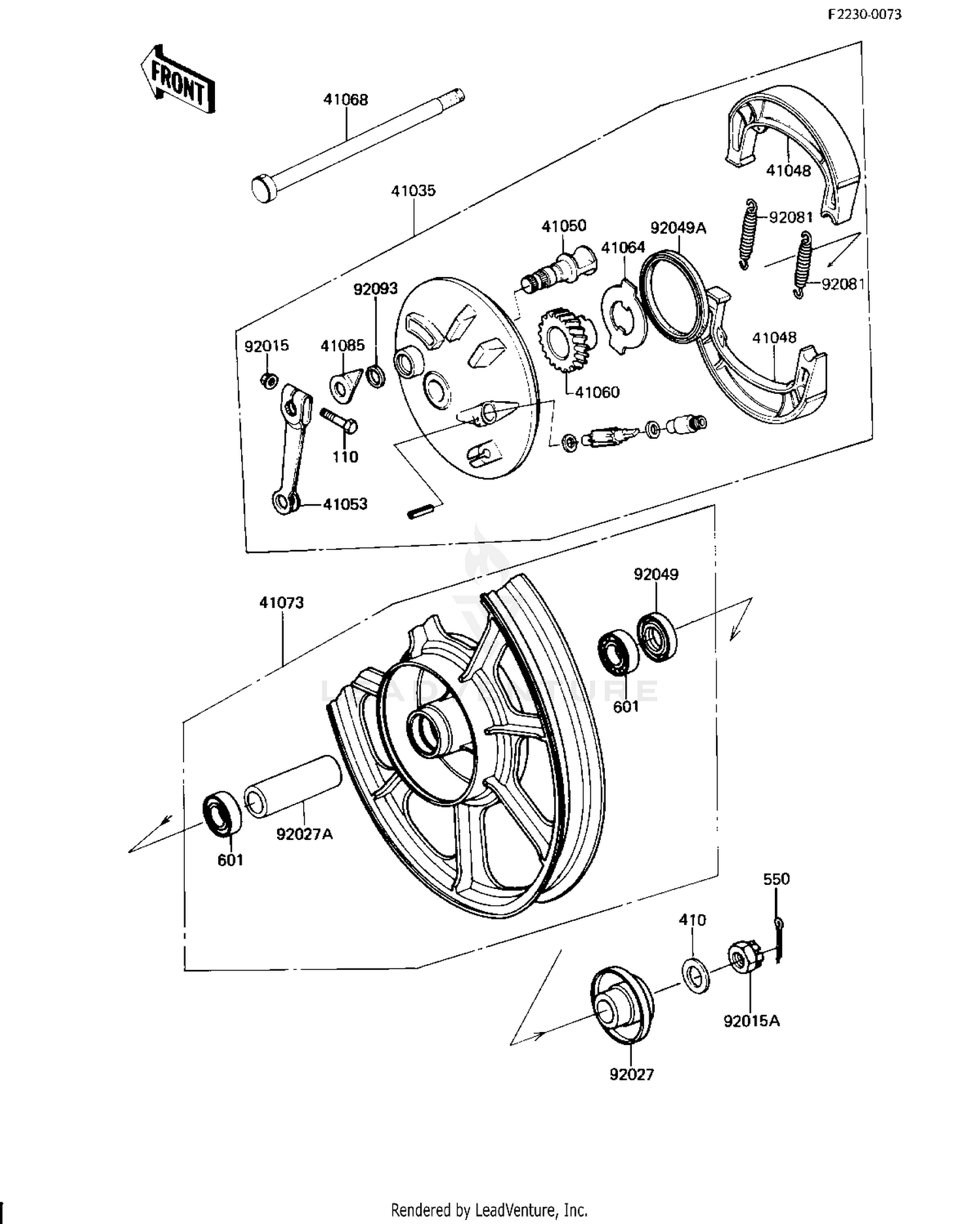 FRONT WHEEL/HUB/BRAKE