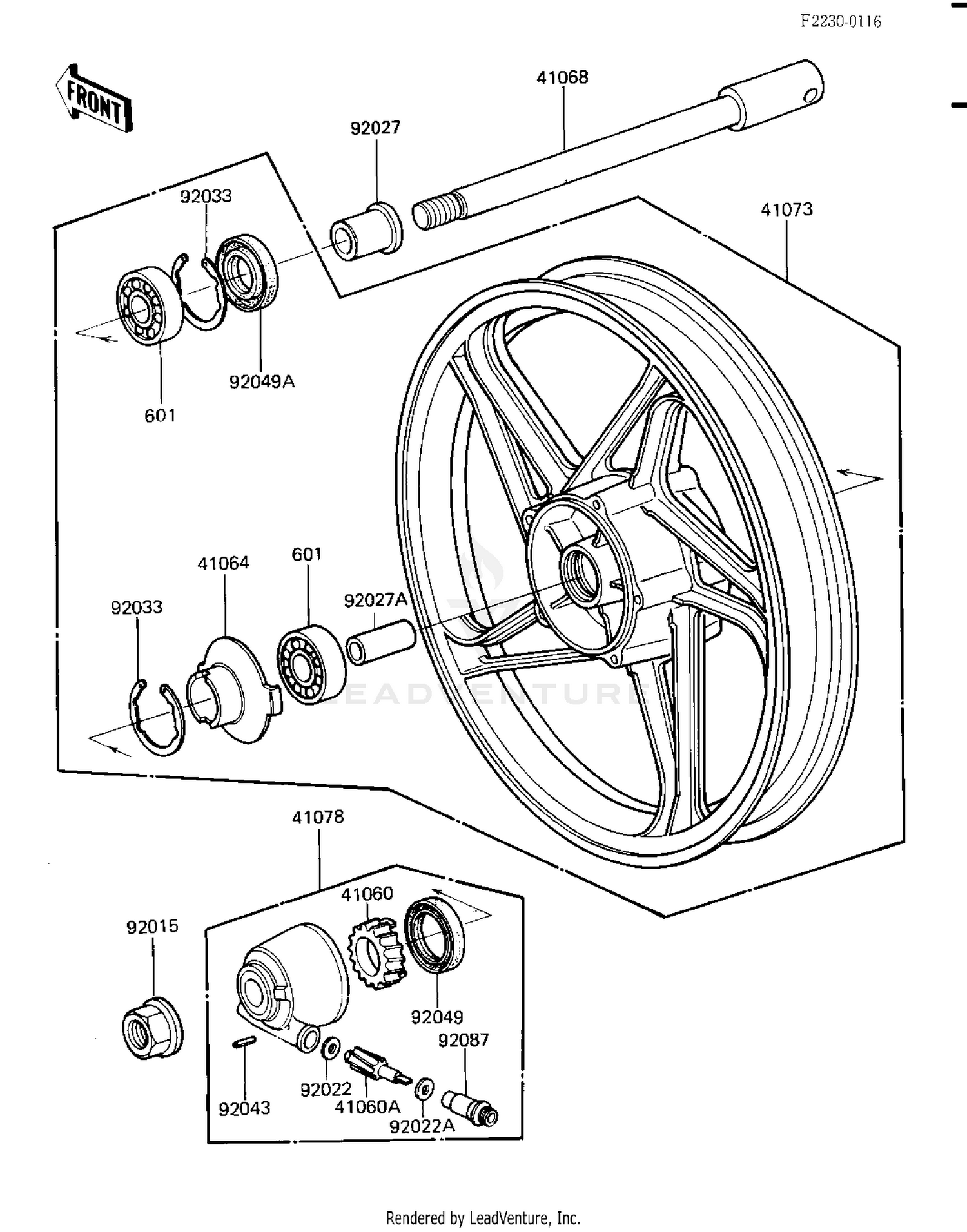 FRONT WHEEL/HUB