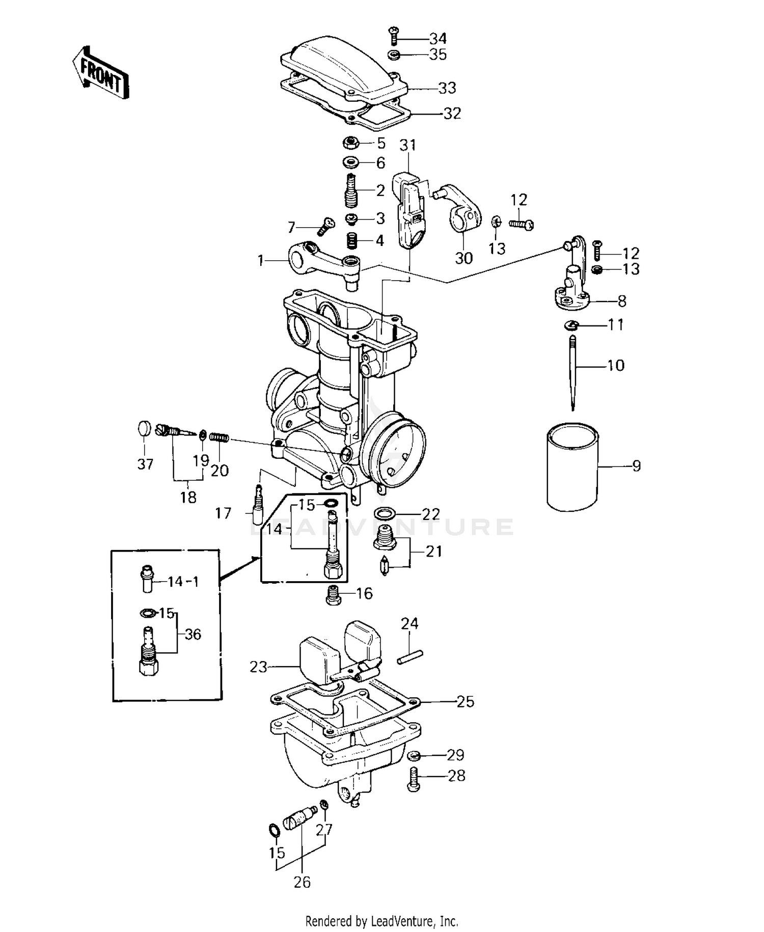 CARBURETOR PARTS ('80-'81 C1/C2)