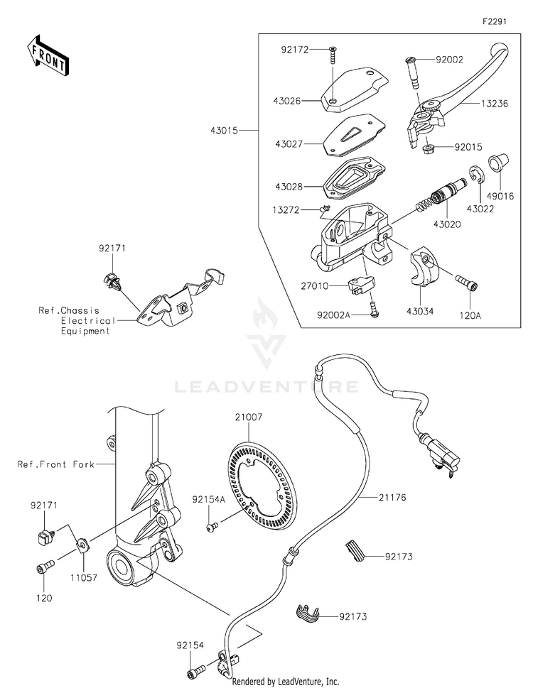 Front Master Cylinder Schematic