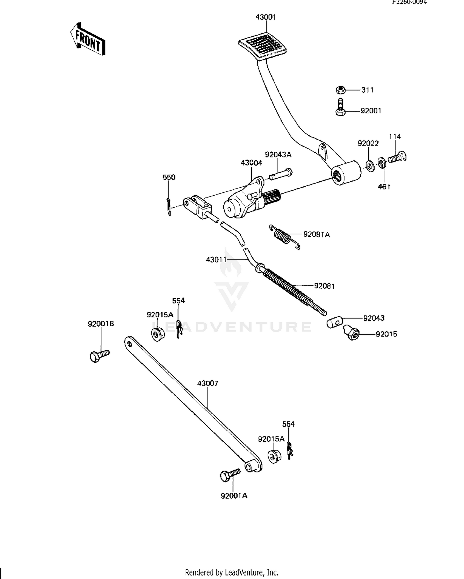 BRAKE PEDAL/TORQUE LINK