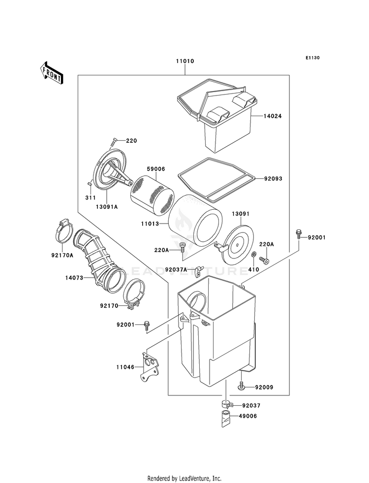 Air Cleaner (Klf300-C5&Nami.C8) Schematic