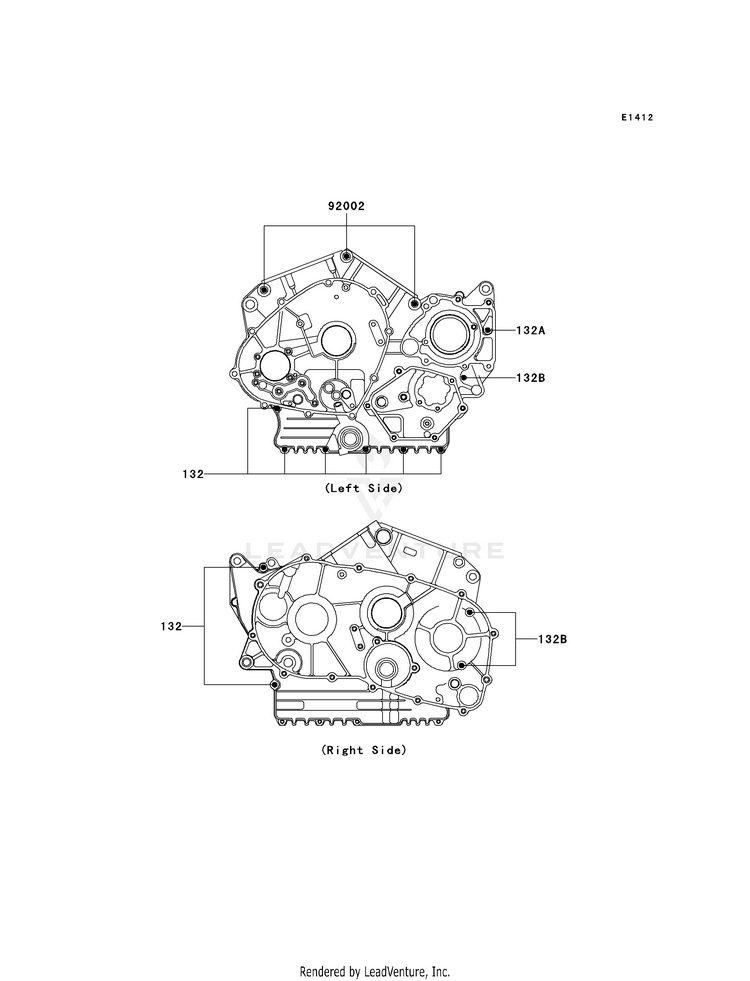 Crankcase Bolt Pattern Schematic