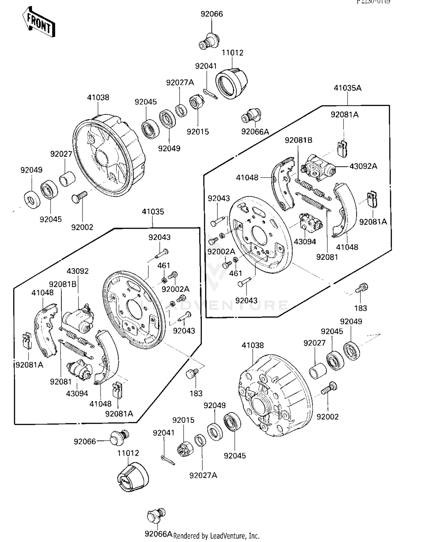 FRONT HUB/BRAKE