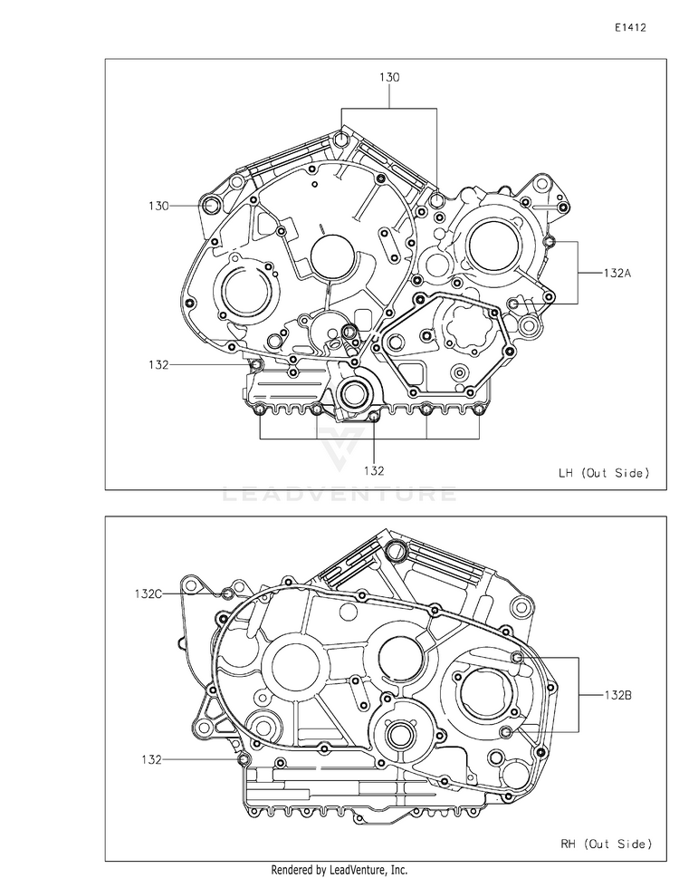 Crankcase Bolt Pattern Schematic