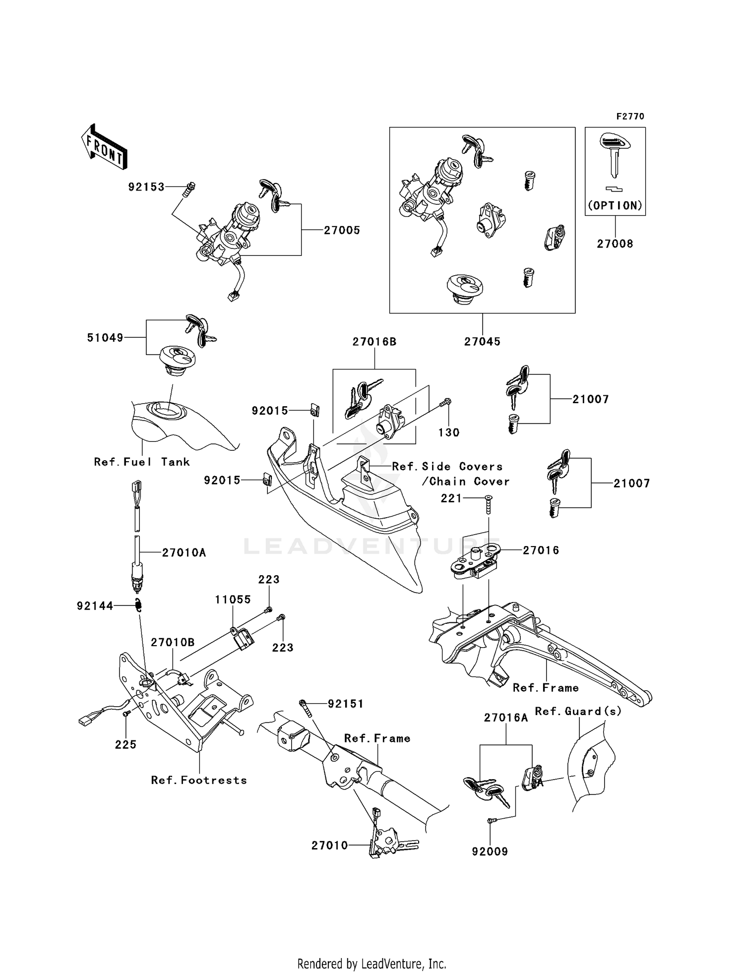 IGNITION SWITCH/LOCKS/REFLECTORS