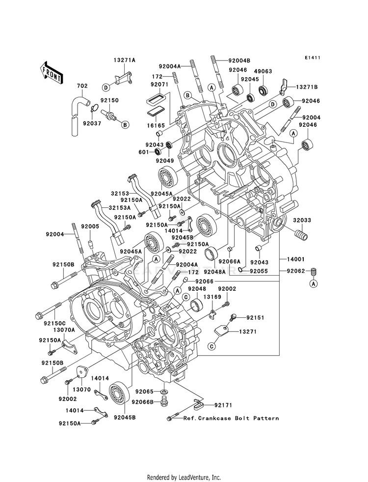 Crankcase (Vn1500-L2) Schematic