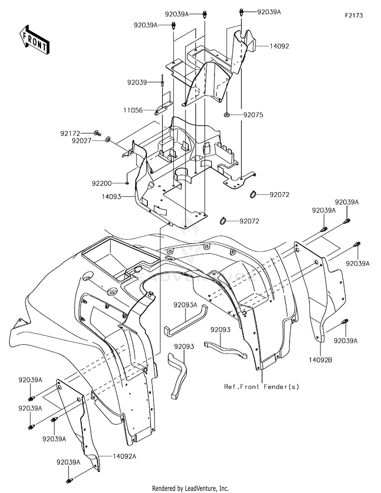 Flap KVF750HGF Brute Force 750 4x4i EPS Camo (2016) Schematic