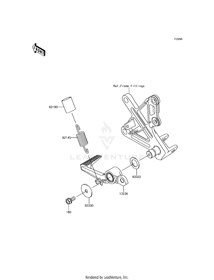 Brake Pedal/Torque Link Schematic