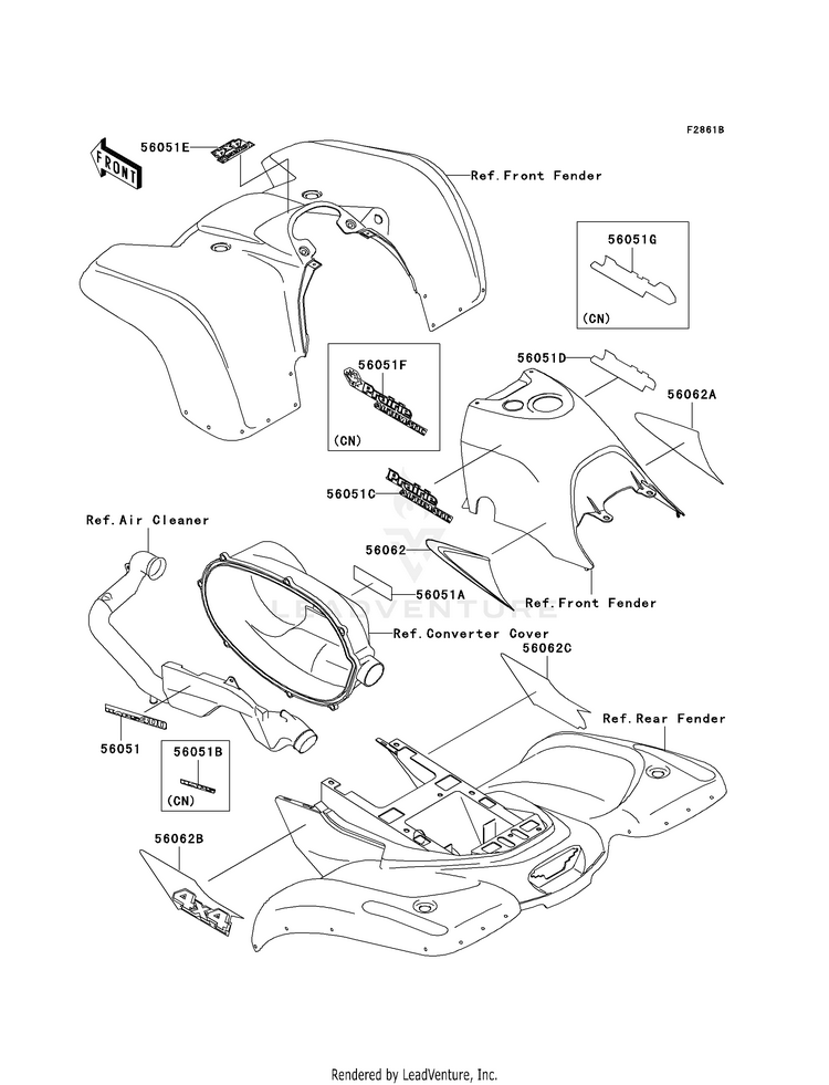 Decals (Green)(Kvf400-A2) Schematic