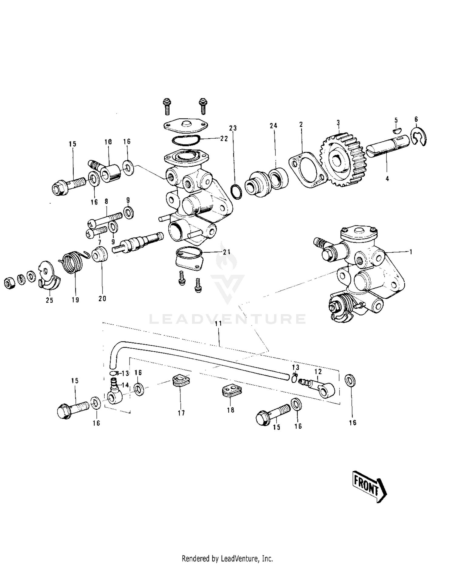 OIL PUMP ('74-'75 MC1M/MC1M-A)