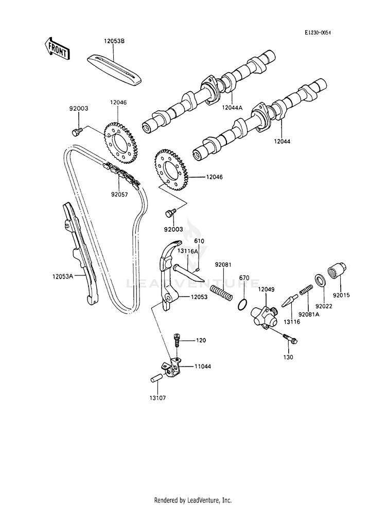 Camshaft(S)/Tensioner Schematic