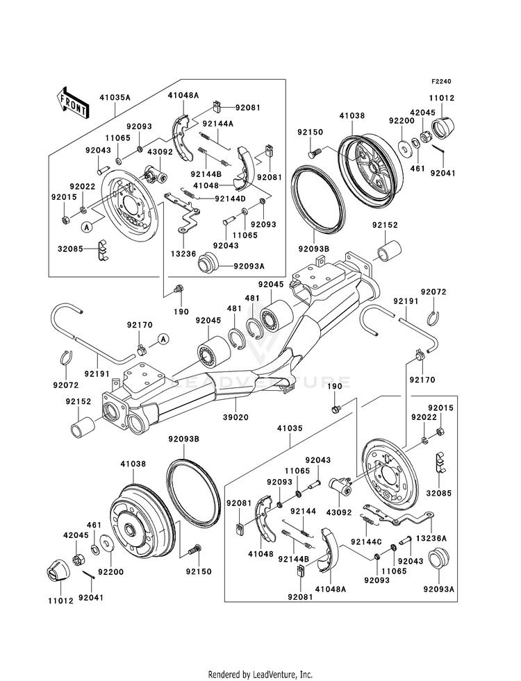 Rear Hubs/Brakes Schematic