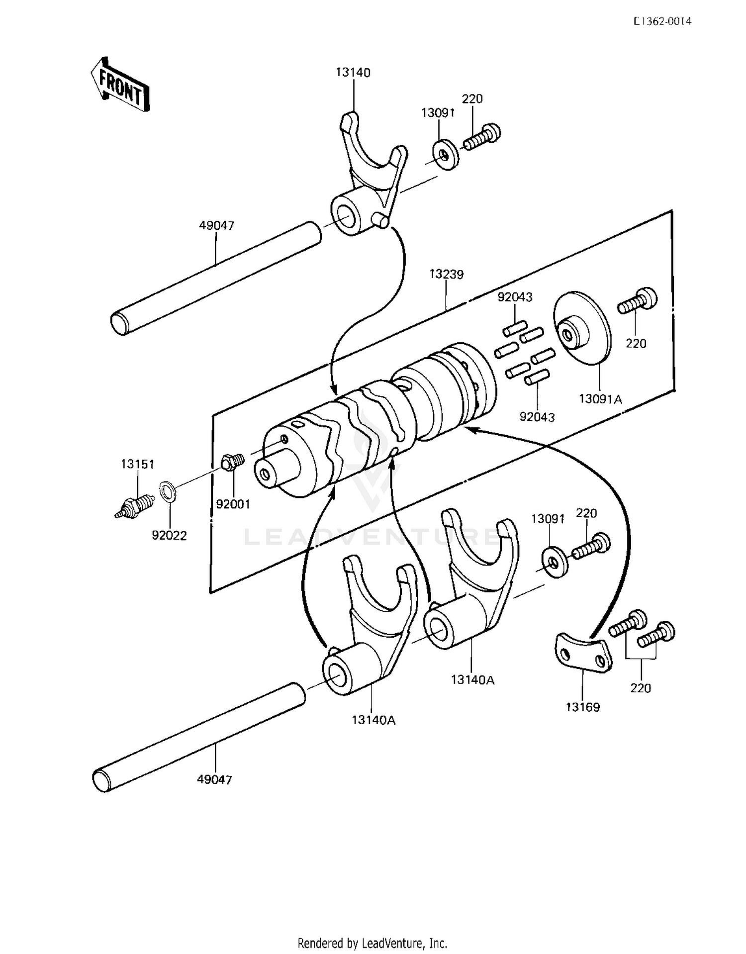 GEAR CHANGE DRUM & FORKS