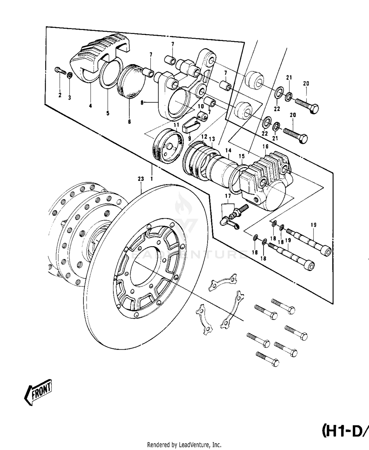 FRONT BRAKE (H1-D/E/F)