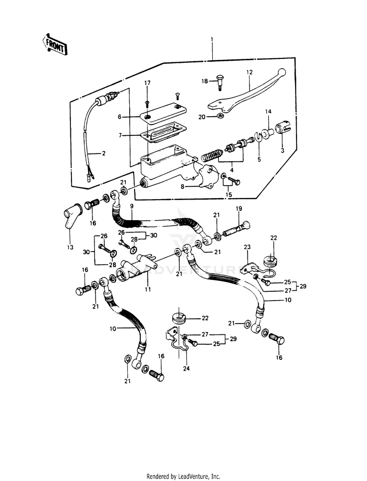 Front Master Cylinder Schematic