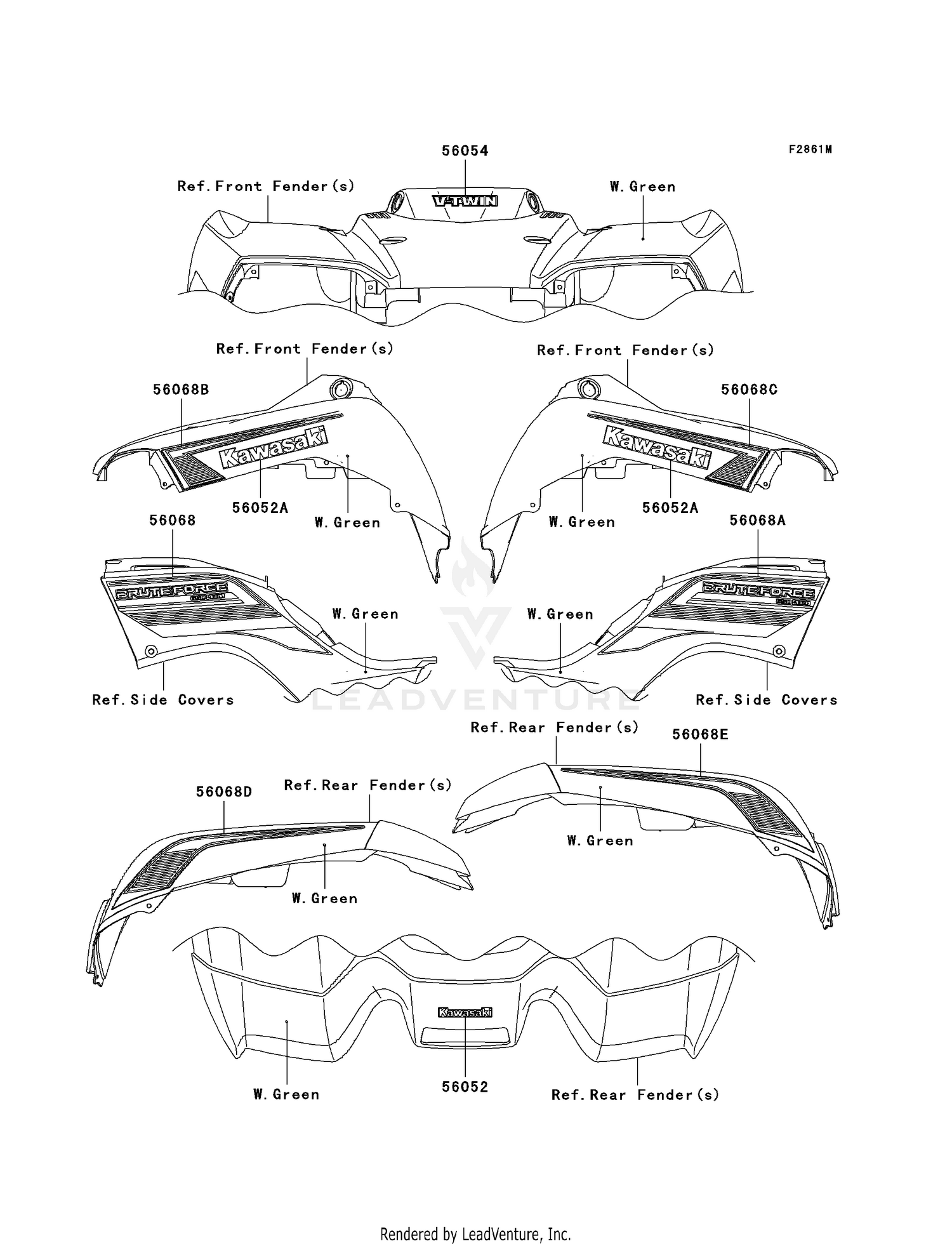 DECALS (W.GREEN)(D9F)