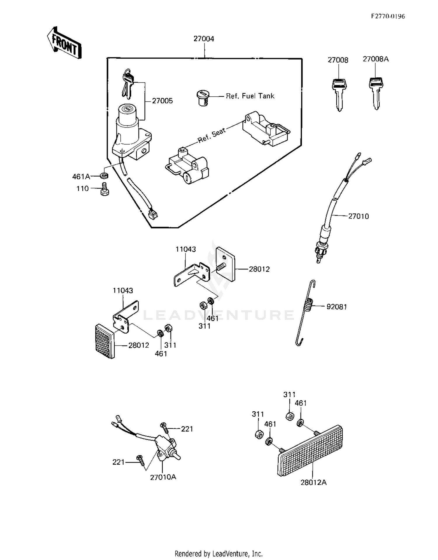 IGNITION SWITCH/LOCKS/REFLECTORS