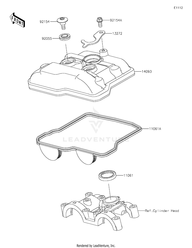 Cylinder Head Cover KX450MRFAN KX450 50th Anniversary Edition (2024) Schematic