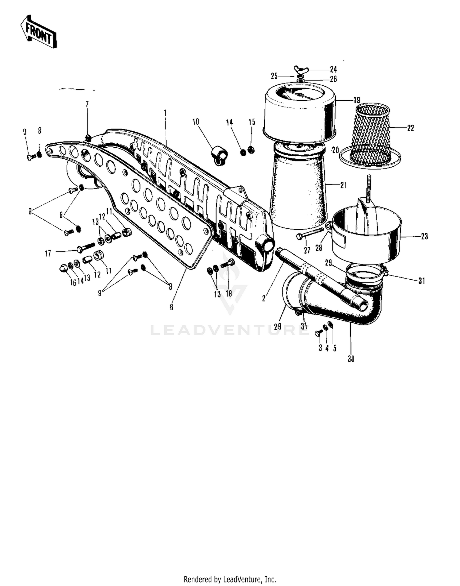 AIR CLEANER/MUFFLER ('71-'72 F8/F8-A)