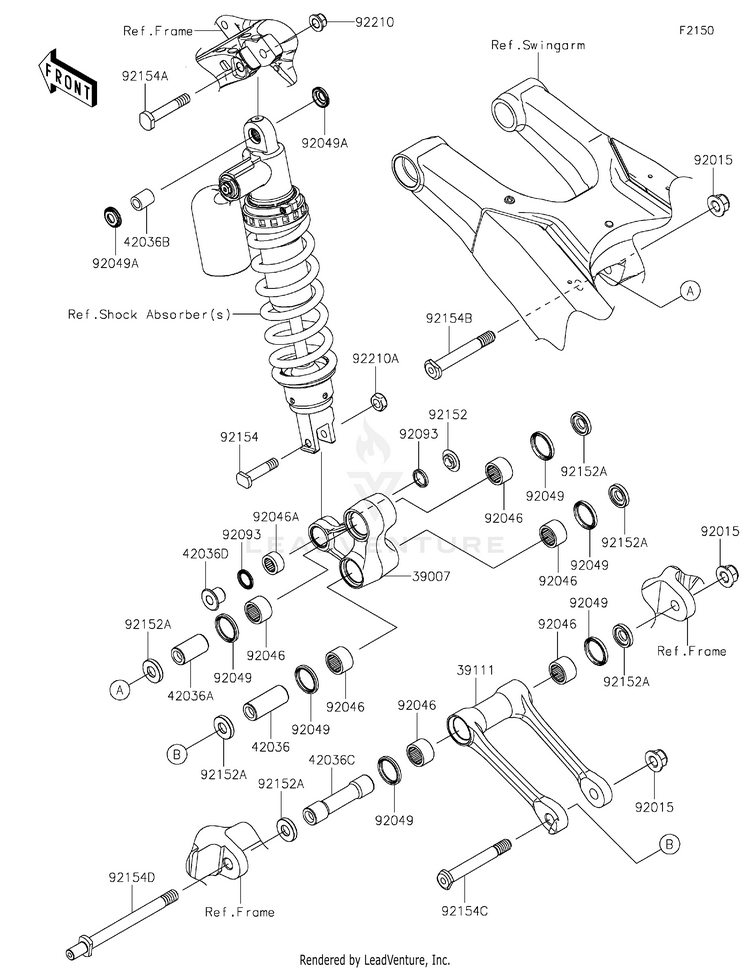 Rear Suspension KX450MRFAN KX450 50th Anniversary Edition (2024) Schematic