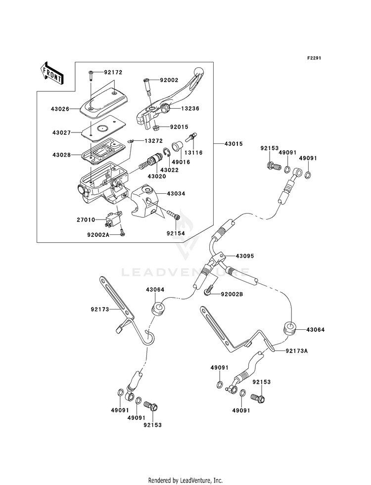 Front Master Cylinder Schematic