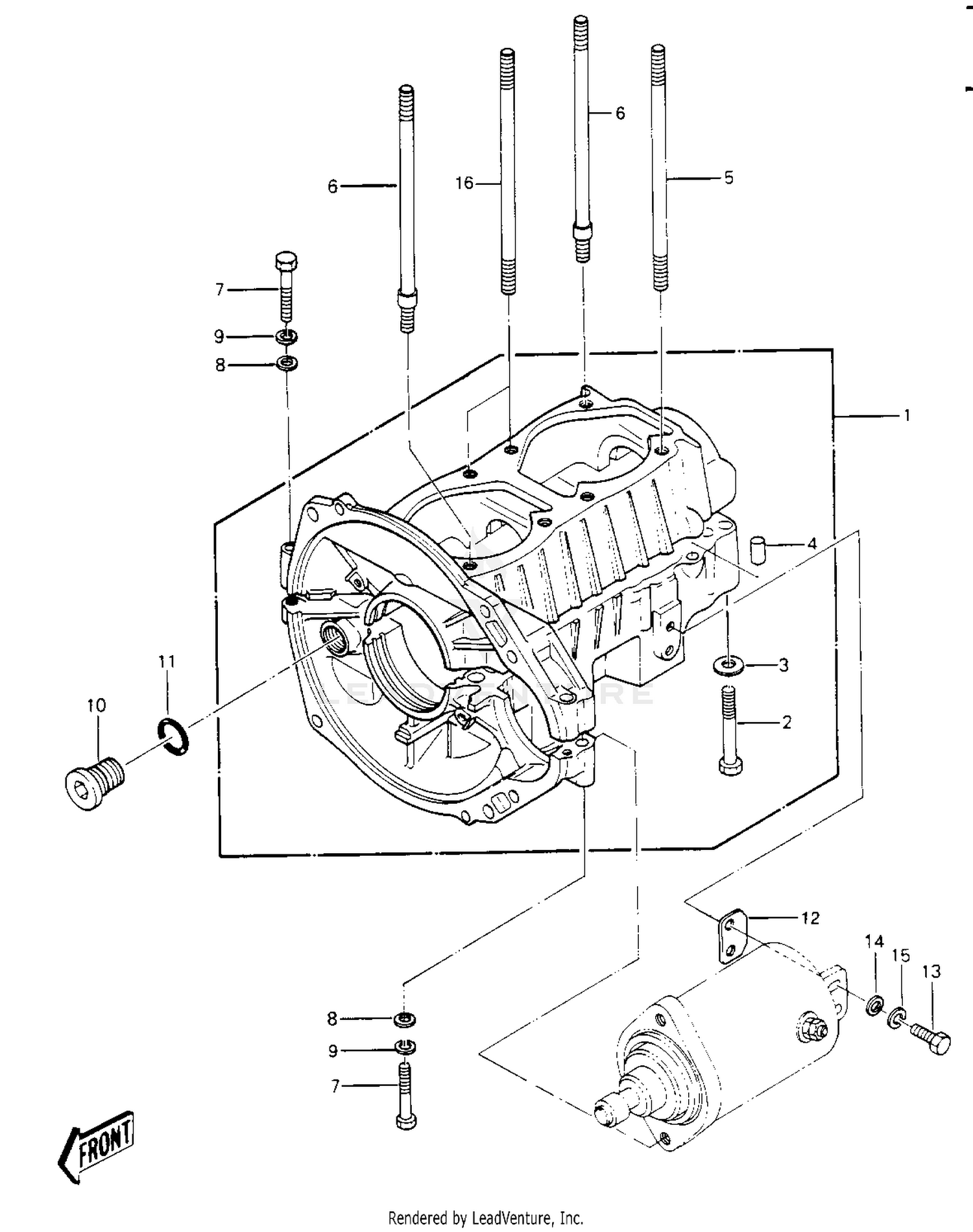 CRANKCASE ('84-'86 JS440-A8/A9/A10)