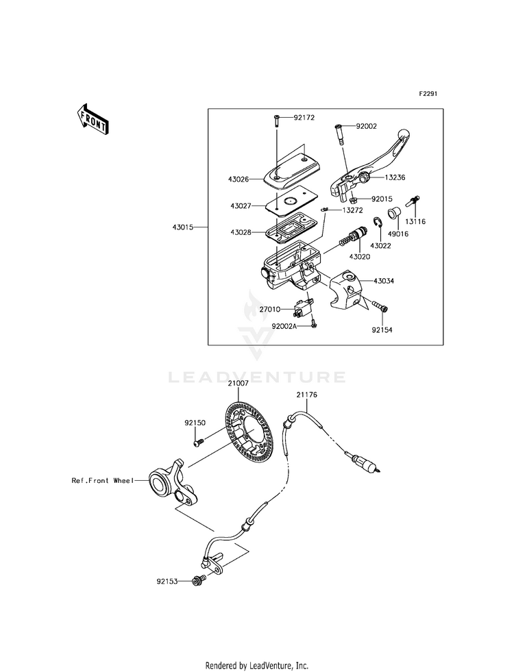 Front Master Cylinder Schematic