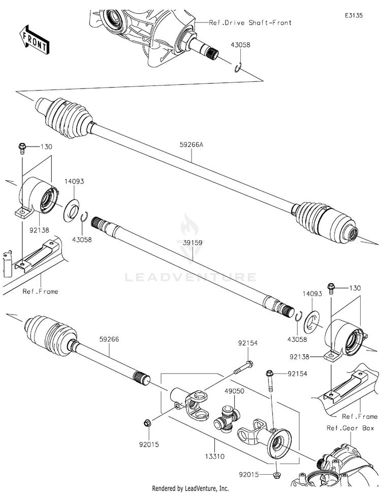Drive Shaft-Propeller Schematic