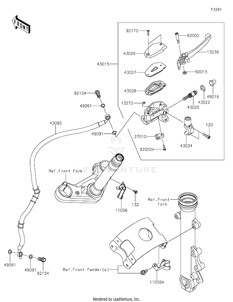 Front Master Cylinder Schematic