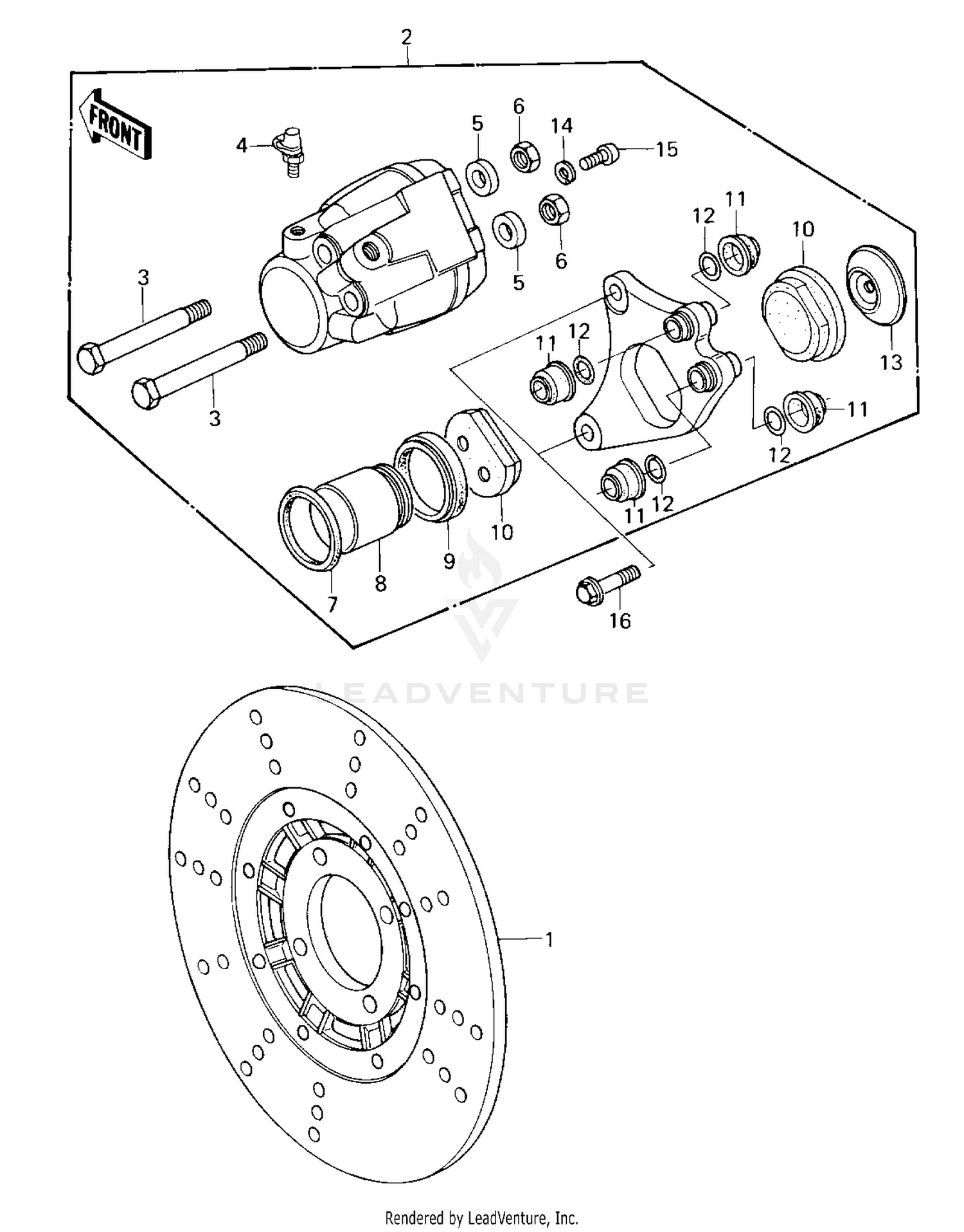 FRONT BRAKE (KZ550-A1)