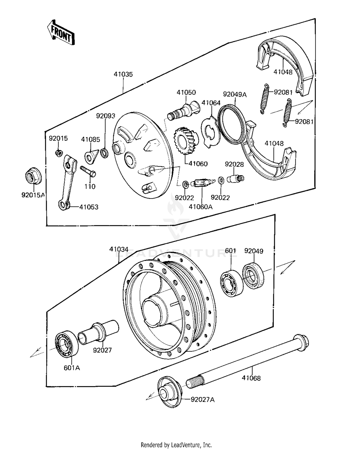 FRONT HUB/BRAKE ('81 D2)