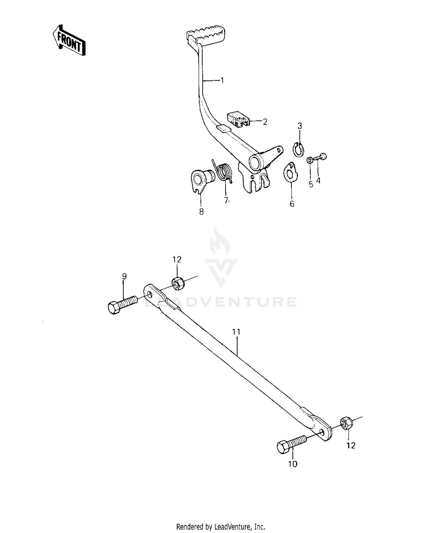 BRAKE PEDAL/TORQUE LINK ('80-'81 A7/A8)