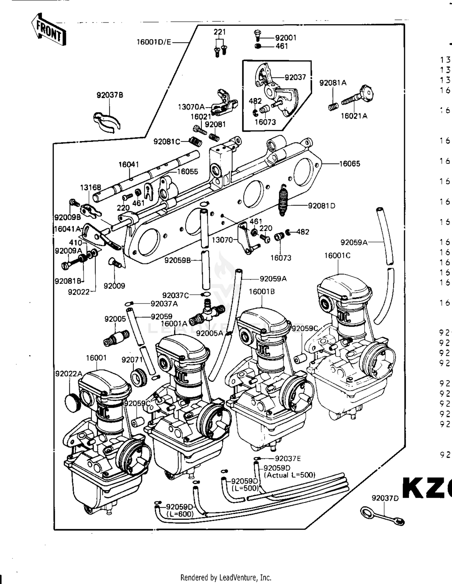 CARBURETOR ASSY (KZ650-H1)