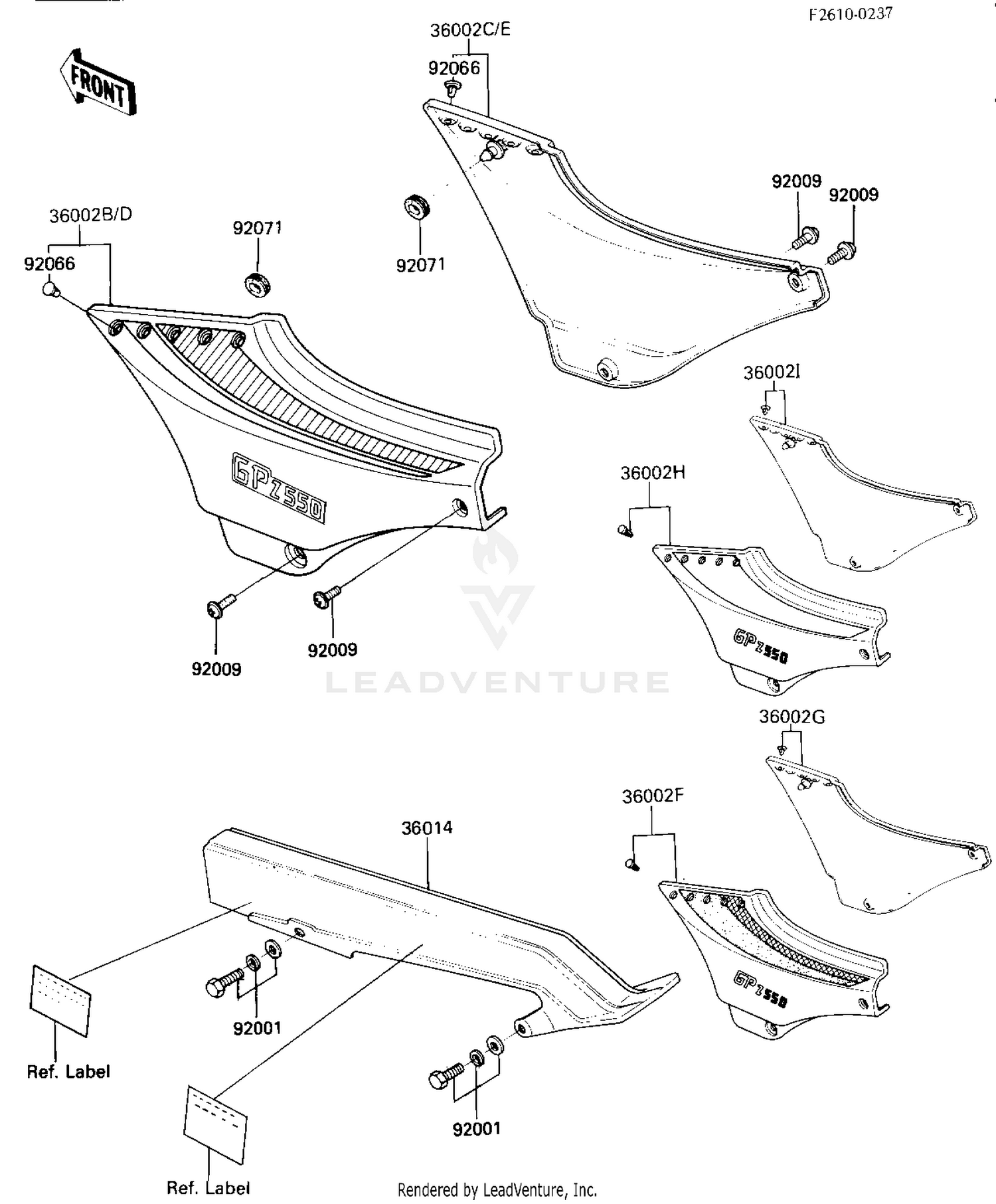 SIDE COVERS/CHAIN COVER (ZX550-A1/A2)