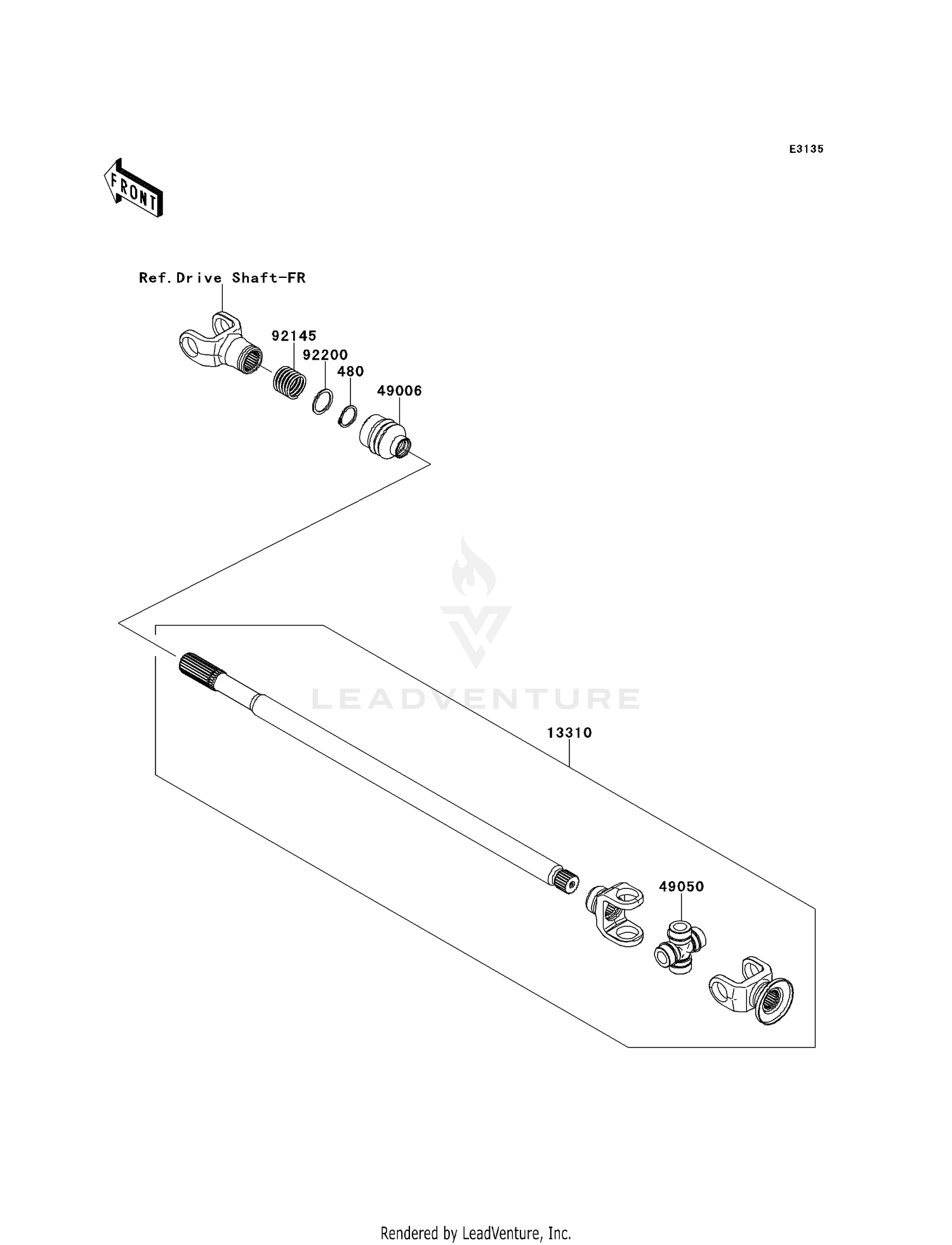 DRIVE SHAFT (-JKBRTCC1 EB500153)