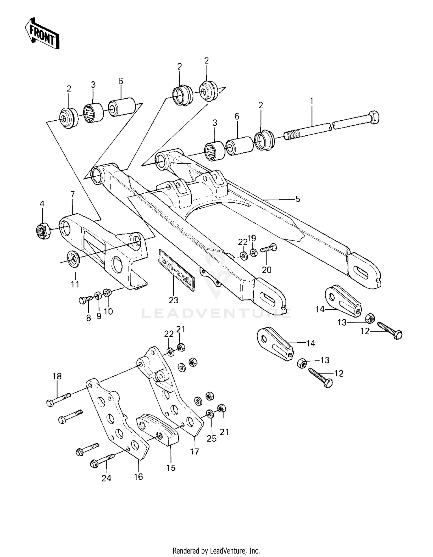 SWING ARM ('81 KX80-C1)
