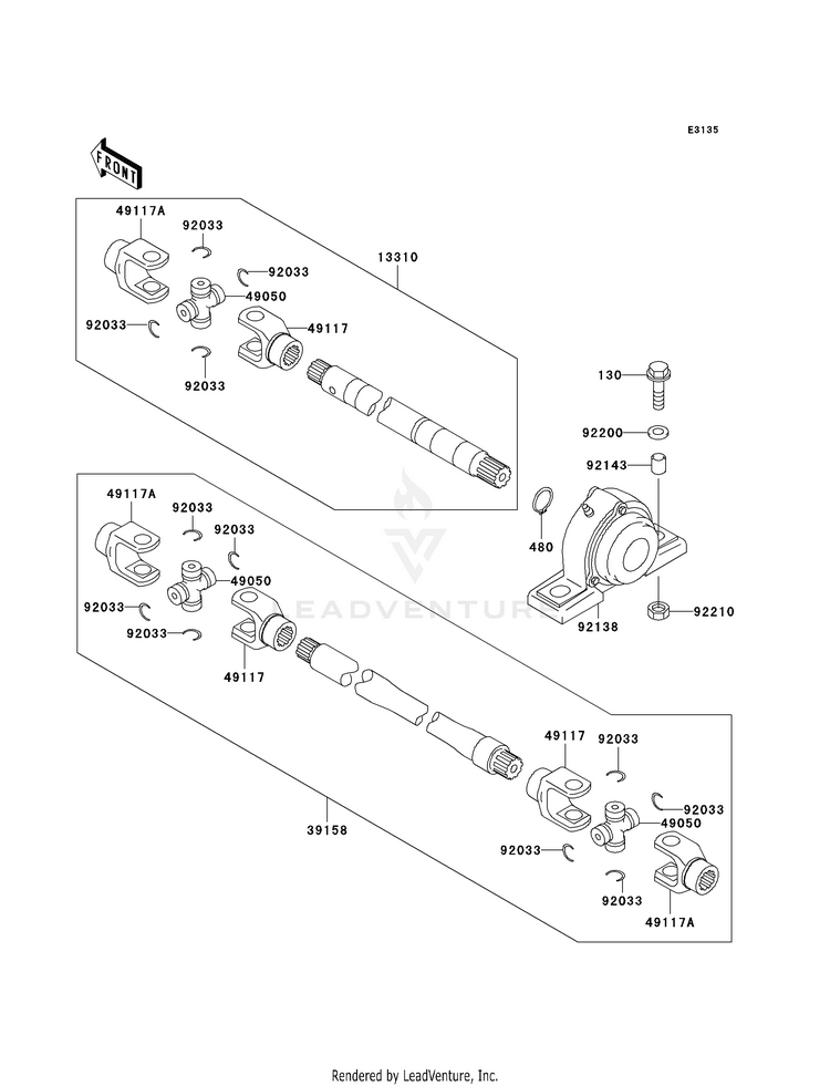 Drive Shaft-Propeller Schematic