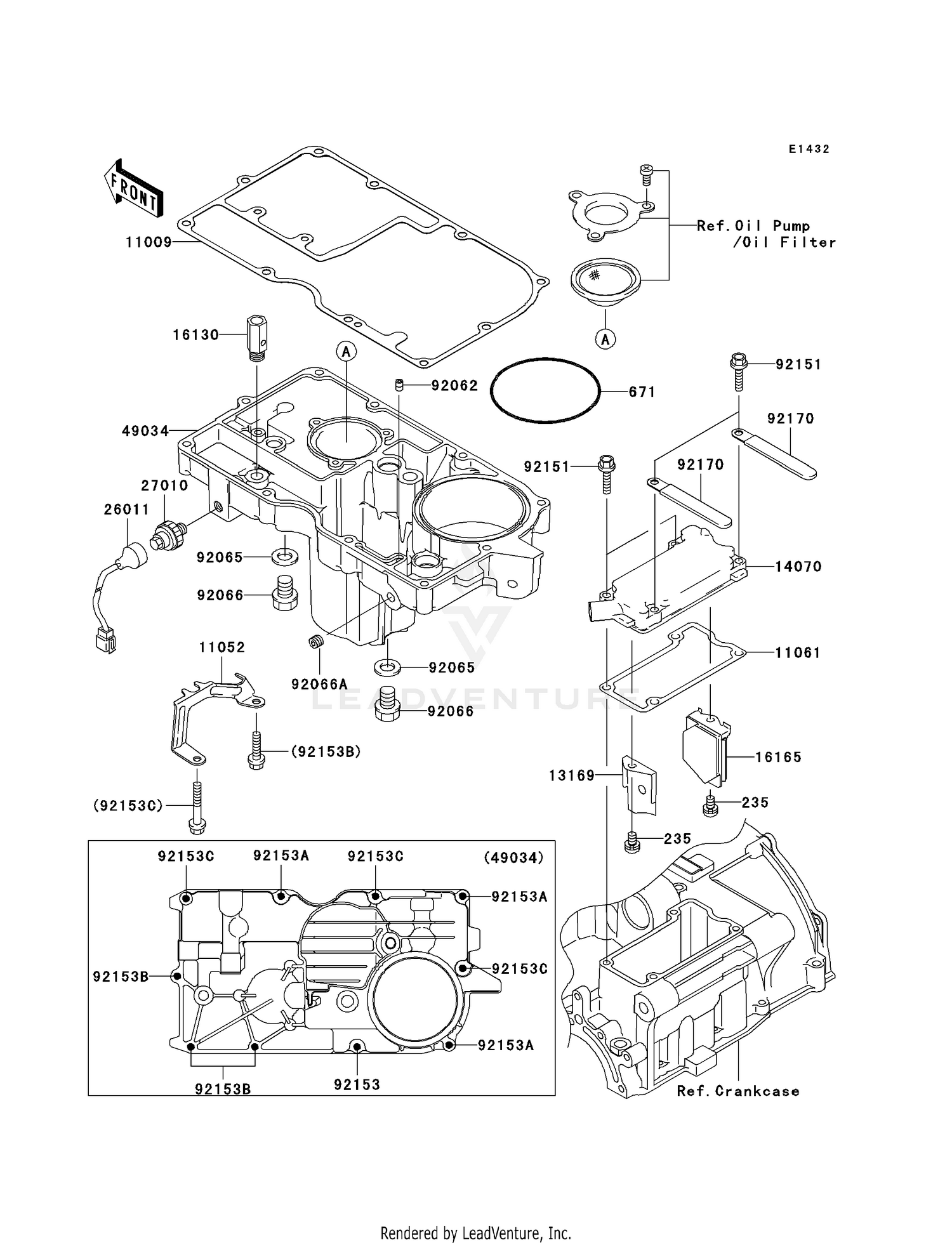 BREATHER COVER/OIL PAN