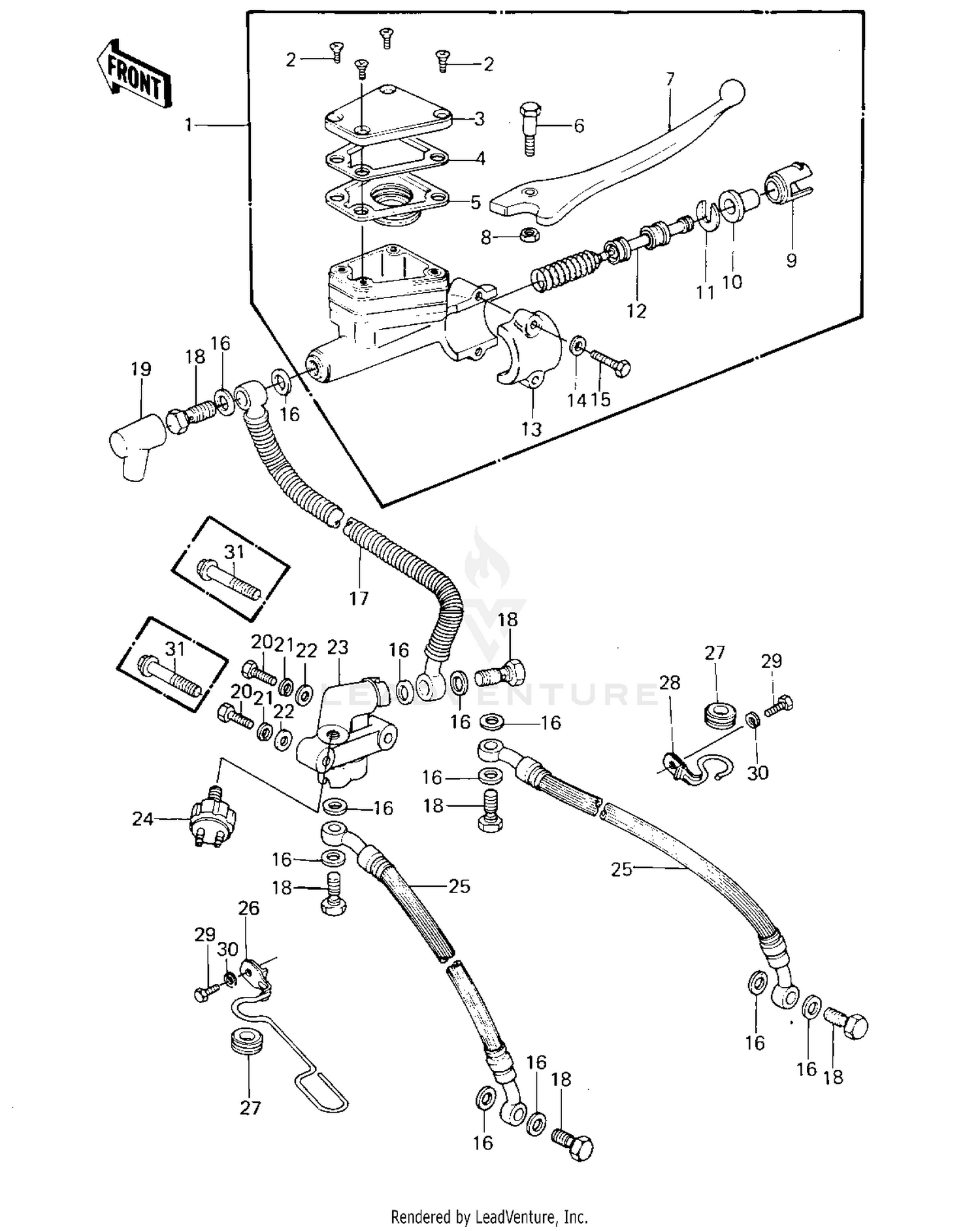 FRONT MASTER CYLINDER ('79-'80 A3/A3A/A4