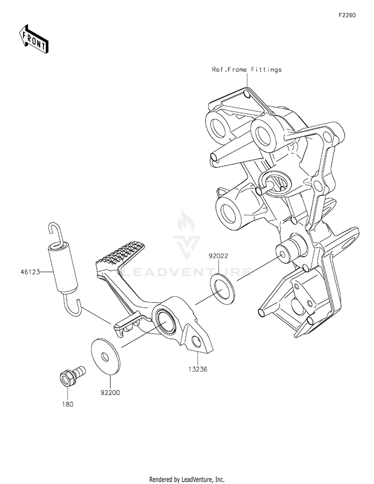 Brake Pedal/Torque Link Schematic