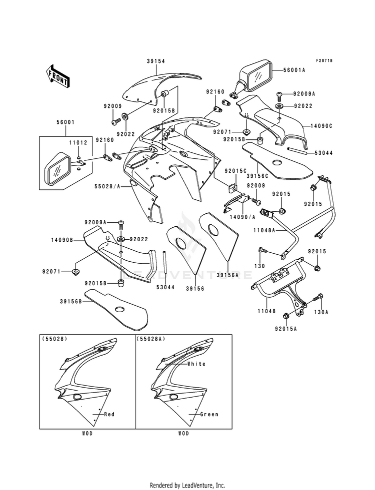 Cowling (Zx600-F3) Schematic