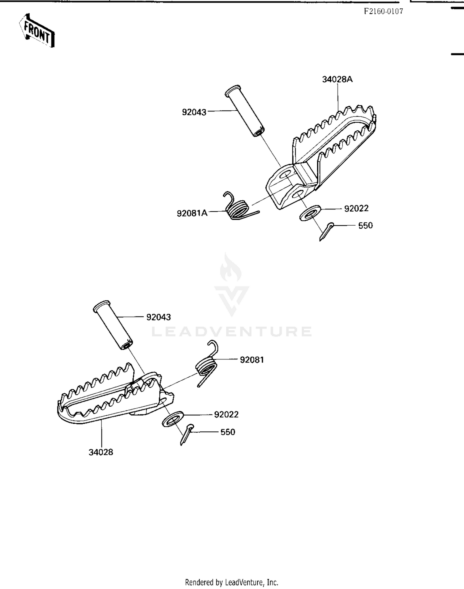 FOOTRESTS ('84 KX250-C2)