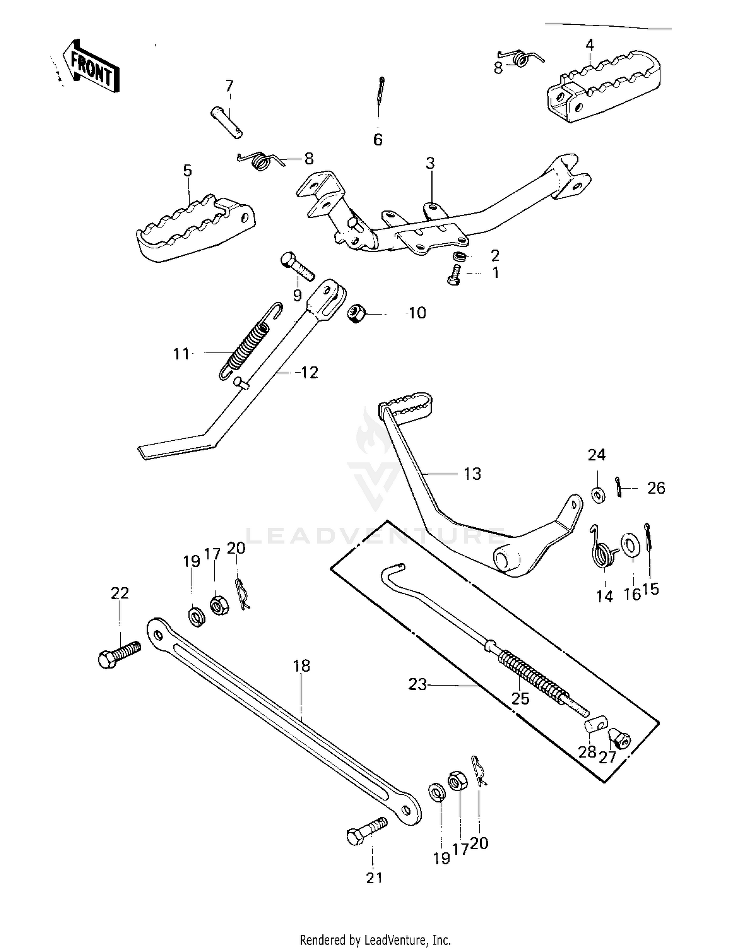 FOOTRESTS/STAND/BRAKE PEDAL