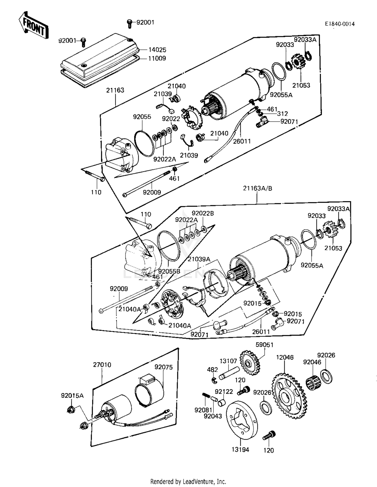 STARTER MOTOR/STARTER CLUTCH ('81 -'82 K
