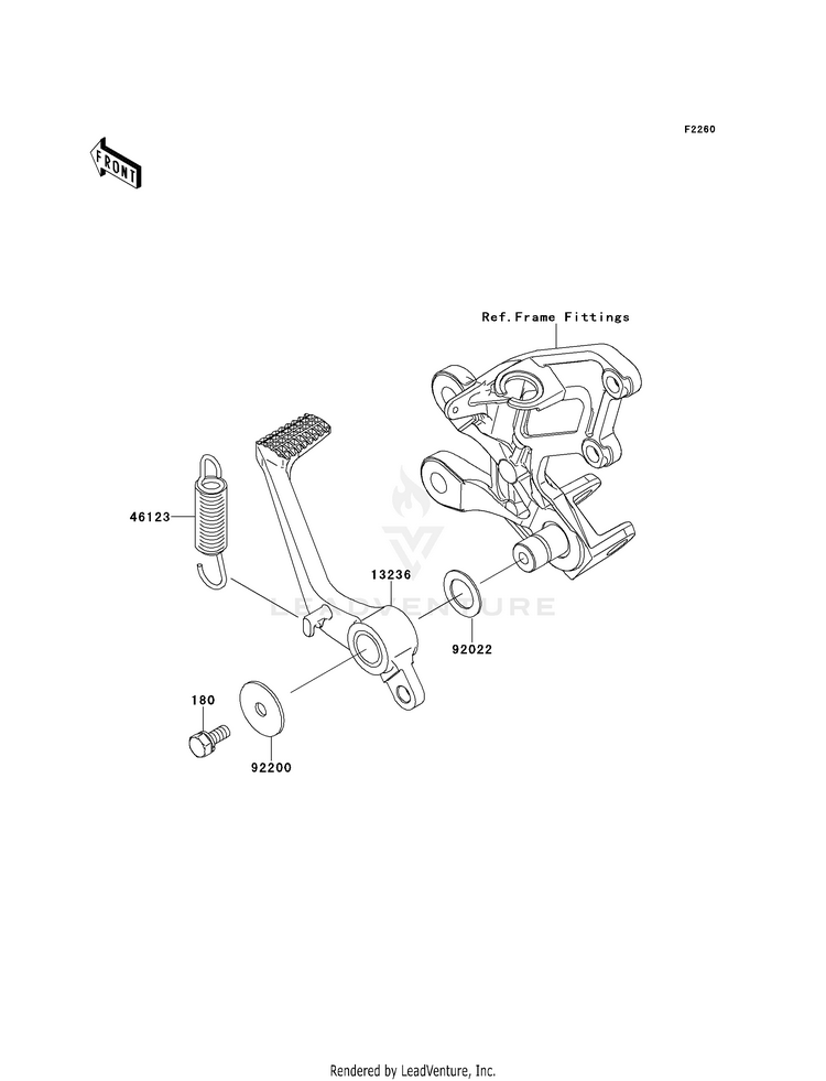 Brake Pedal/Torque Link Schematic