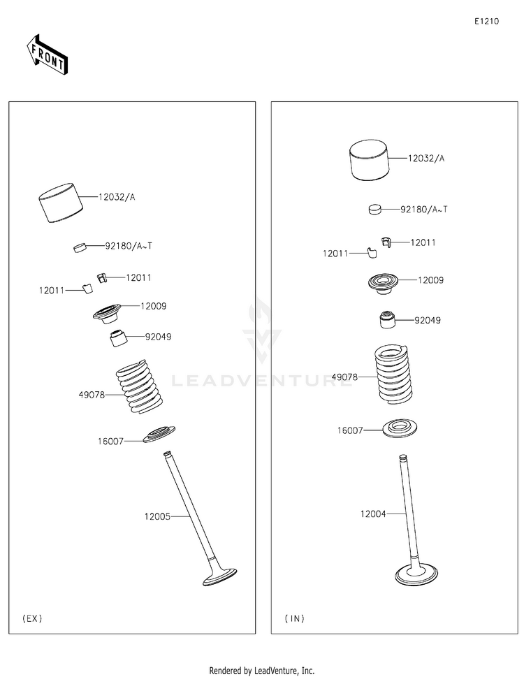 Valve(S) EX400GPFBL Ninja 400 ABS (2023) Schematic